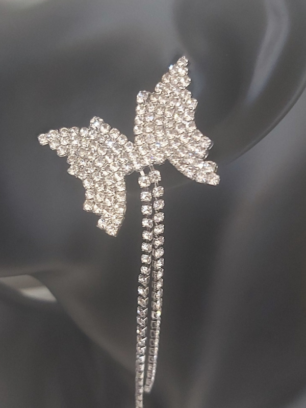 Rhinestone Butterfly Earrings
