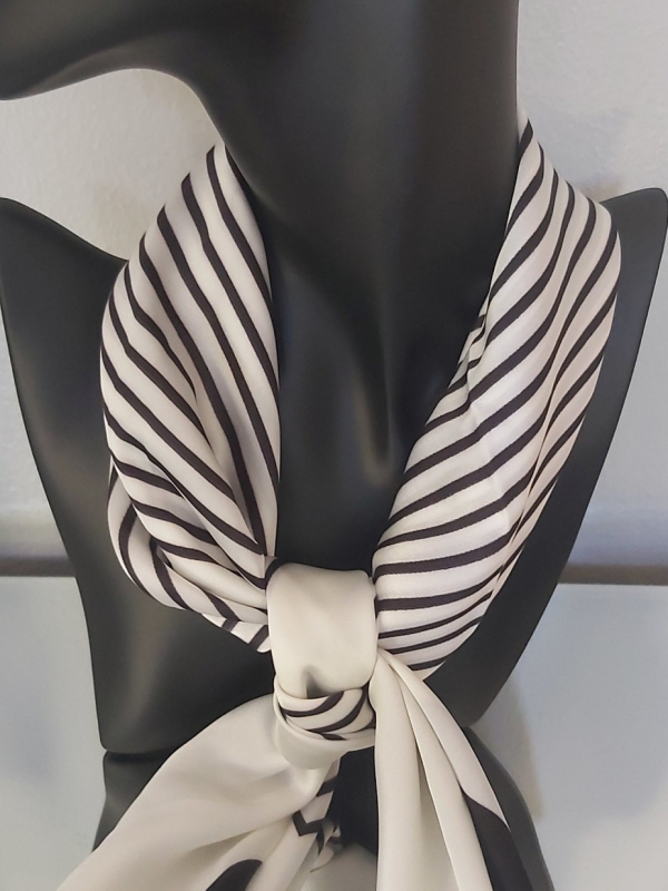 Black and White Printed Scarf